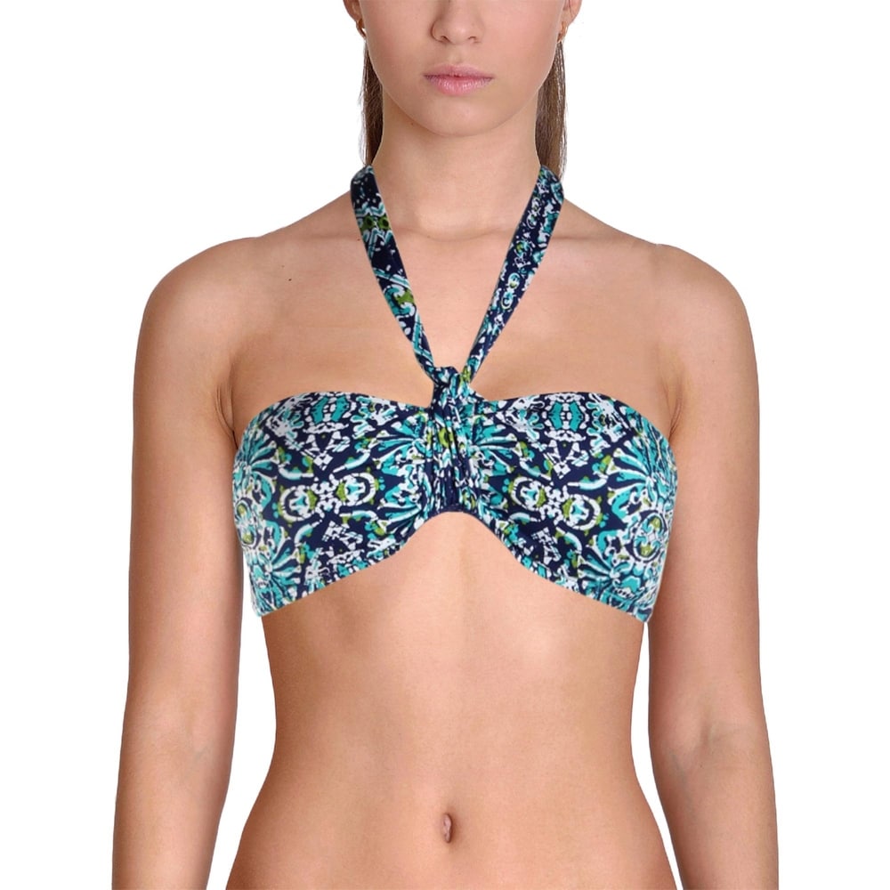 Shoshanna Womens Bandeau Scalloped Swim Top Separates